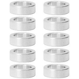 Zhooooonglf 10Pcs M8 Aluminum Spacers, Metal Spacer Aluminum Round 8.2mm ID x 12mm OD x4mm L Thickness Screw Standoff for M8 Screw Bolts Silver