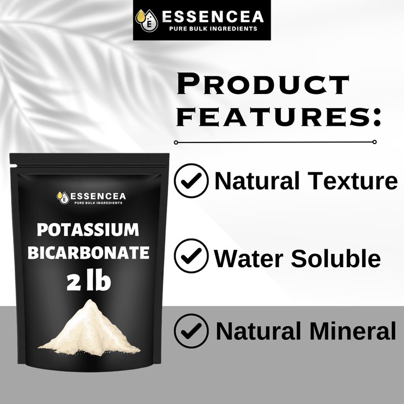 Potassium Bicarbonate 2lb by Essencea Pure Bulk Ingredients | Electrolyte