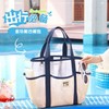 New Large Capacity Tote Swim Bag - Portable Vacation & Beach Casual Handbag Beach Bag Light Purple 2ea