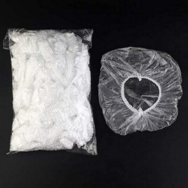 Ajintrade Multipurpose Hair Vinyl Cap 100P Visitor Shoe Covers Disposable Shower Cap