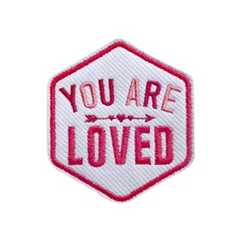 MEIYSTICK You are Loved Embroidery Patch for Clothes Backpacks Hats Jeans Bags, Heart Arrow Size 3" Iron Patch or Sew On Patches, Girly Applique Embroidery Patches, Coquette Gift for Girl Boy Adult