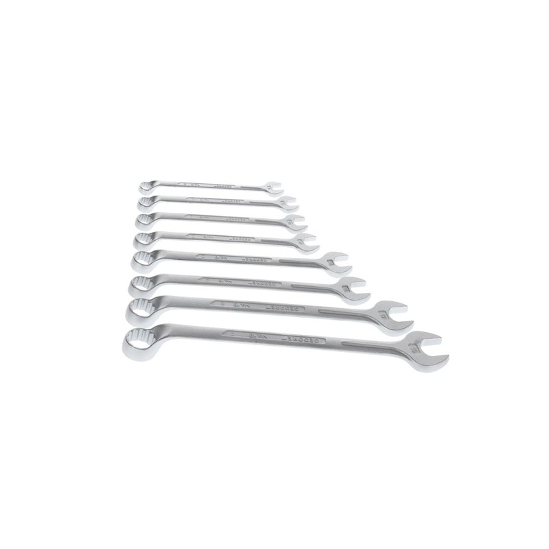 Gedore 1B-080 Combination Spanner Set D3113B 8 pcs 8-19mm, Silver
