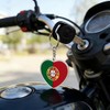 JAVD Paquete de 2 llaveros con bandera de Portugal, Portugal,