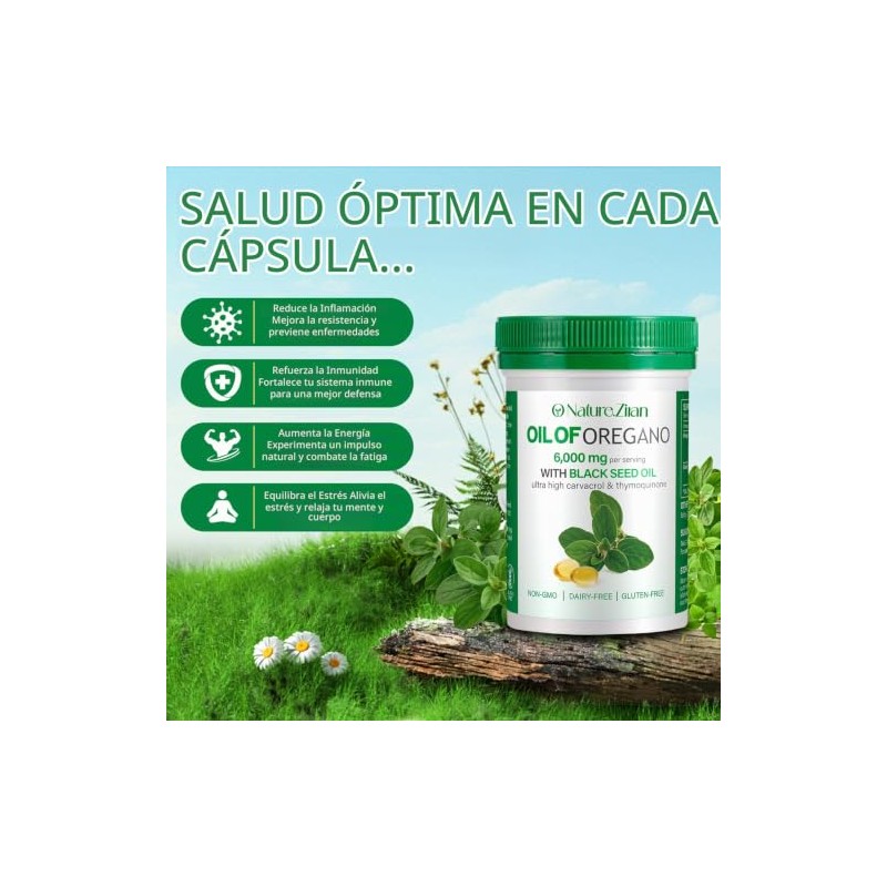 O NATURE ZIRAN Cápsulas Blandas De Aceite De Orégano -