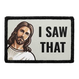I Saw That - Jesus | Hook and Loop Attach for Hats, Jeans, Vest, Coat | 2x3 in | by Pull Patch