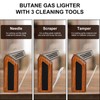 FLABOX 3 in 1 Soft Flame Lighter,Refillable Butane Lighter with