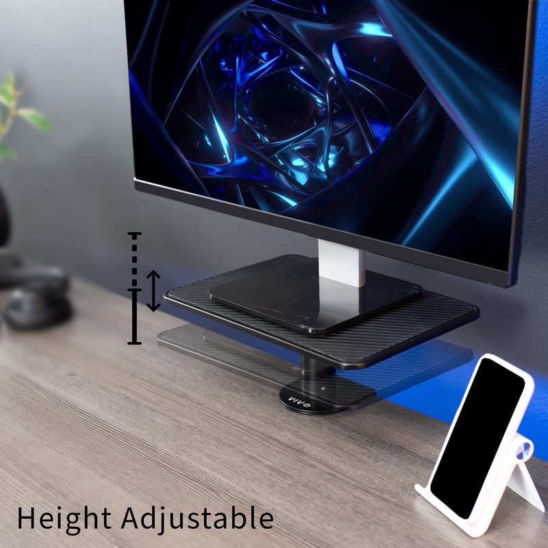 VIVO Clamp-On Universal Height Adjustable Ergonomic Computer Monitor and Laptop