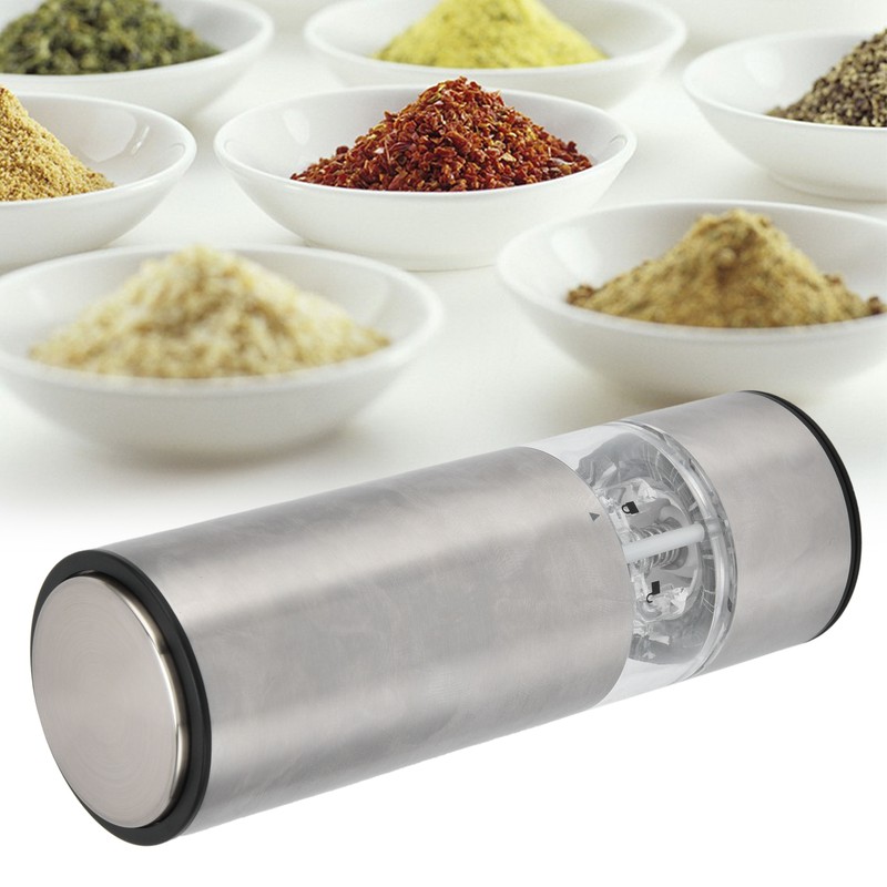 Grinder Stainless Steel Portable Electric Grinder Black Pepper Table Salt