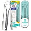 GuruNanda Spoon & U-Shaped Tongue Scraper Variety Pack (2 Pack)