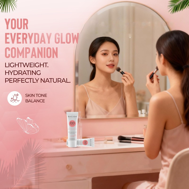 SHEIDA BB Creme Leight, Tinted Day Cream with SPF 30+,
