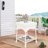 Jeco Inc Outdoor White Wicker End Table
