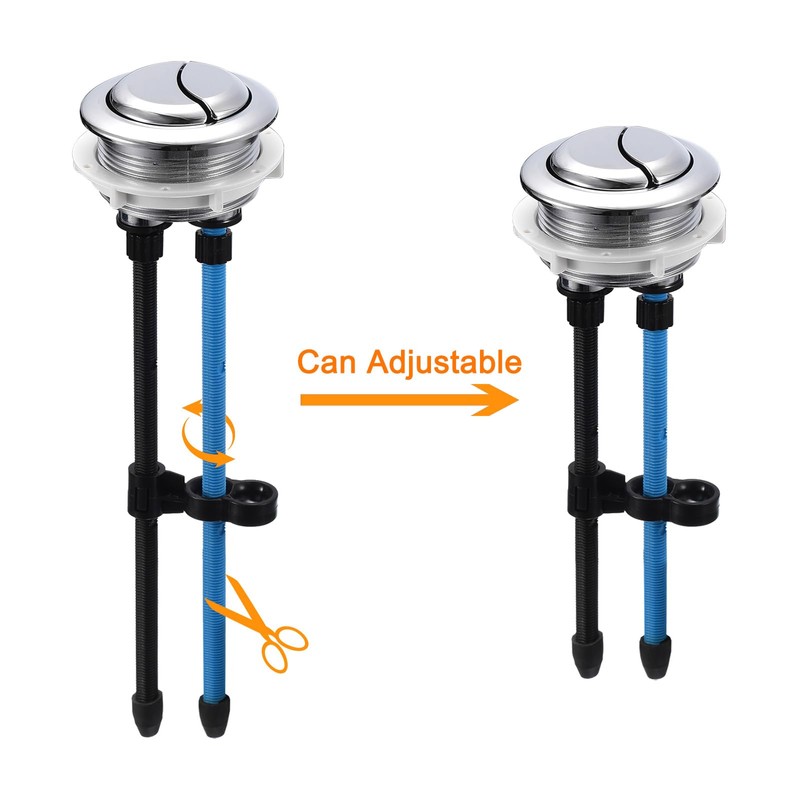 sourcing map Toilet Tank Button, 48mm(1.89") Thread Diameter Dual Push