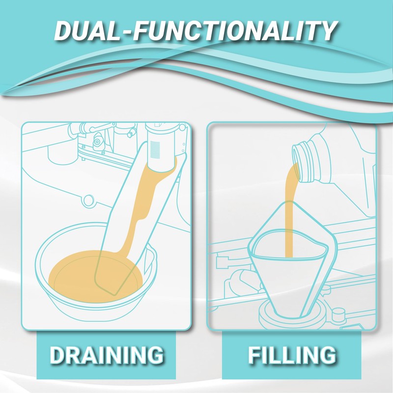 Cenforge Flexible Oil Funnel Reusable, Oil Change Draining Tool Spill-Free,