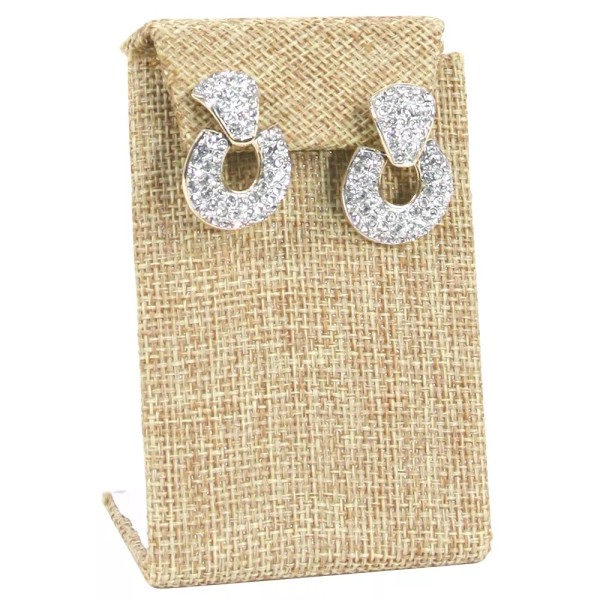 Unbranded Earring Display Stand Drop Earring Stand Burlap Earring Jewelry