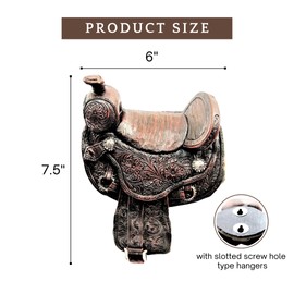 Western Style Saddle Design Toilet Paper Holder – Decorative Rustic Bathroom Décor, Space-Saving Wall-Mount for Large Rolls, Ideal Gift for Horse Lovers and Country Home Enthusiasts