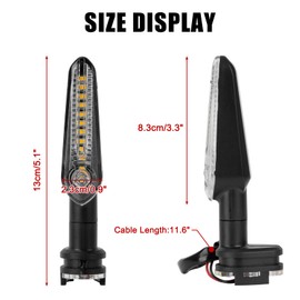 Motorcycle Turn Signal Light - PSLER LED Turn Signals Front or Rear Turn Signal Light Compatible with MT03 MT07 MT09 MT10 MT15 MT25 MT125 XSR700 XSR900, 1 Pair, Clear Lens