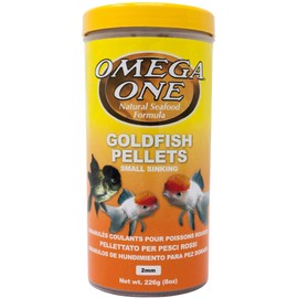 Omega One Goldfish Pellets, Sinking, 2mm Small Pellets, 8 oz