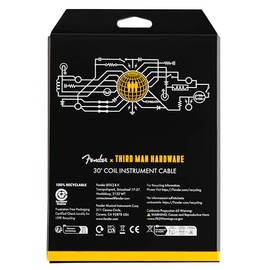 Cable de bobina de 30 pies, accesorios Fender x Third Man, amarillo