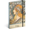 NOTIQUE Alphonse Mucha Zodiak Polka Dot Notebook with Elastic Band,