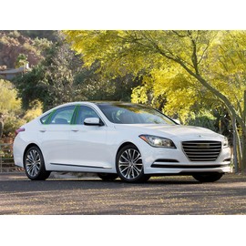 Rvinyl Pillar Post Pre Cut Window Trim Kits in Gloss Black Compatible with Hyundai Genesis 2009-2014 - Adhesive Backs