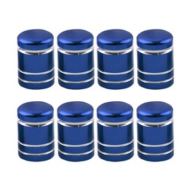 KHGUZ Car Tire Valve Stem Cap Cover, 8PCS Leak-Proof Vehicle Tire Air Cap Protector, Automotive Exterior Wheel Tyre Stem Covers Accessories, Universal for SUV Truck Motorcycle (Blue)