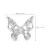 Outanaya 30pcs Silver Hollow Butterfly Nail Gems Bow Charms for