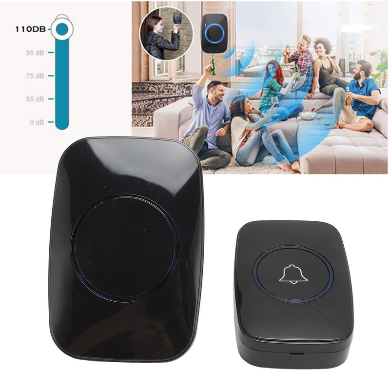 Wireless Doorbell Kit 38 Ringtones Door Bell Ringer 3 Levels