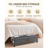 Megapuxin Under Bed Storage with Wheels, 72L XXL Large Underbed