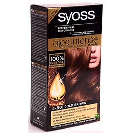 Syoss Oleo Intense Hair Color Dye 100% Pure Oils 0% Amonia 4-60 Gold Brown