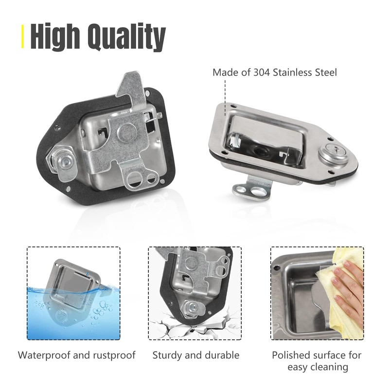 YESHMA 2Pcs Truck Tool Box Latch Toolbox Paddle Lock Replacement
