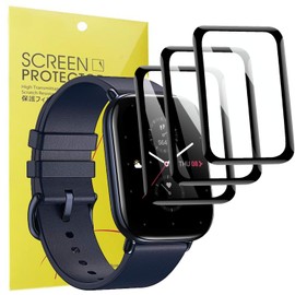 Blueshaweu Screen Protector Compatible with Zepp Smartwatch E 1.65 Inch, HD Clear Flexible TPU Screen Protector [Pack of 3] for Zepp E Smartwatch (Black)