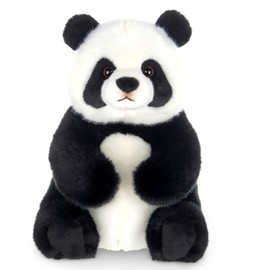 Bearington Tux Panda Stuffed Animal - 11" Soft Plush Panda Bear Toy with Floppy Body and Weighted Bean Bags - Cuddly Bear Plush and Adorable Stuffed Animal Pandas for Kids and Babies
