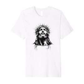 Christ with Crown of Thorns Design (Alternate) Premium T-Shirt