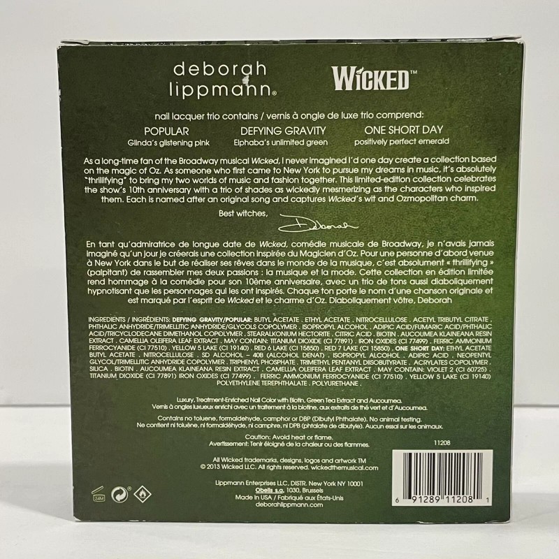 Deborah Lippmann WICKED Deborah Lippmann Nail Polish Lacquer Trio Broadway