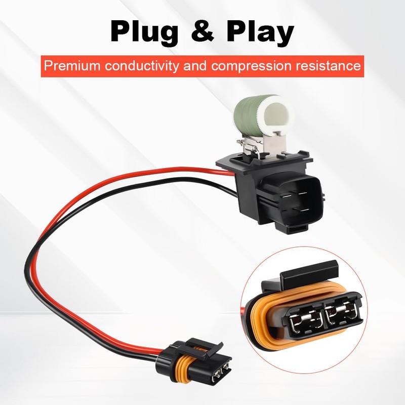Radiator Fan Blower Motor Relay Resistor Compatible with 2009-2021 Chrysler
