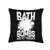 Bath Bombs Making Bathing Bomb Bubble Lavender Throw Pillow