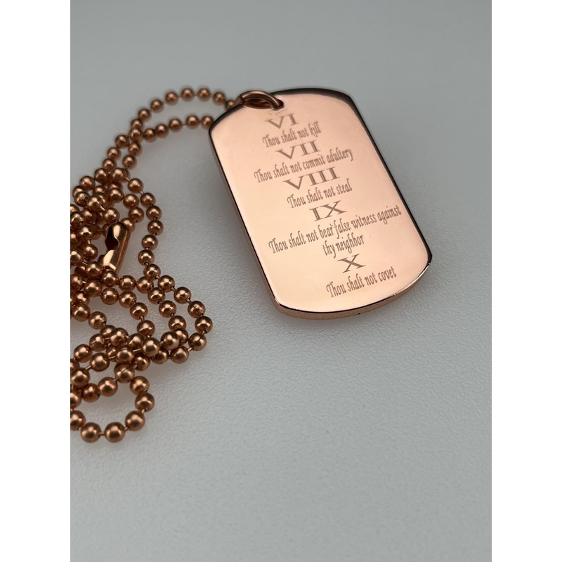 Generic 10 Ten Commandments double sided PRAYER RELIGION SOLID COPPER