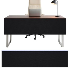 Under Desk Privacy Panel 62 x 15 Inch Self-Adhesive Modesty Panel Table Skirts Privacy Divider for Office Desk Home Studio or Standing Workstation, Easy to Assemble, Black