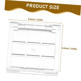 Outanaya 2pcs Mini Diy Eye Shadow Box Palette Refillable Makeup Palette Holder for Travel Stylish and Practical Makeup Case