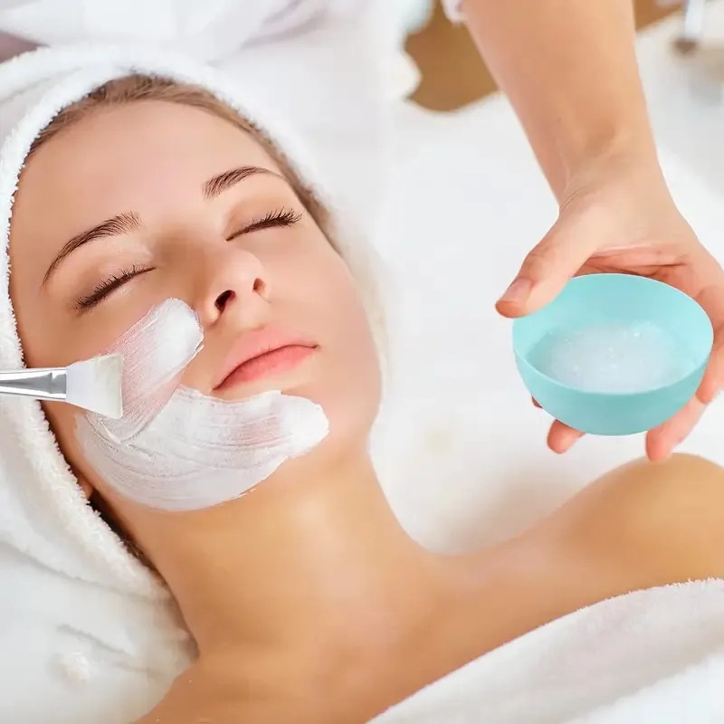Mascarilla Bowl Preparación Facial Brochas