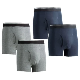 RYO. Incontinence Pants, Men's, Urinary Leak Boxer Shorts, Absorbent Pad, Teijin Bell Oasis Pad, Urinary Leak Pants, Absorbent Shorts, Size M, Gray / Navy