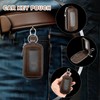HARFINGTON Car Key Fob Case Leather RFID Smart Key Chain
