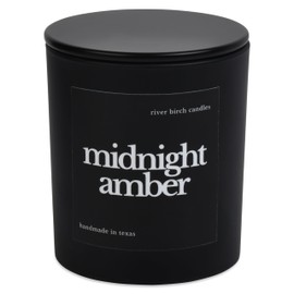 River Birch Candles Midnight Amber Scented Candle | Premium, All-Natural, Non-Toxic, Soy Candles | 10oz 50 Hr Burn Time | Cozy Relaxing Gifts for Home