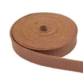 1 Roll Leather Strap Strip,2.5CM*4.5M Brown Lychee Pattern Leather Strap,Side Imitation Flat Leather Cord,Leather Strip for DIY Crafts,Clothing,Bag Making