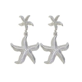 Starfish Earrings for Women Gold Beach Earrings Sea Star Dangle Earrings Summer Earrings for Women Ocean Jewelry Gifts for Women