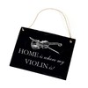 Slate 'Home is Where My Violin is' Sign with Violin