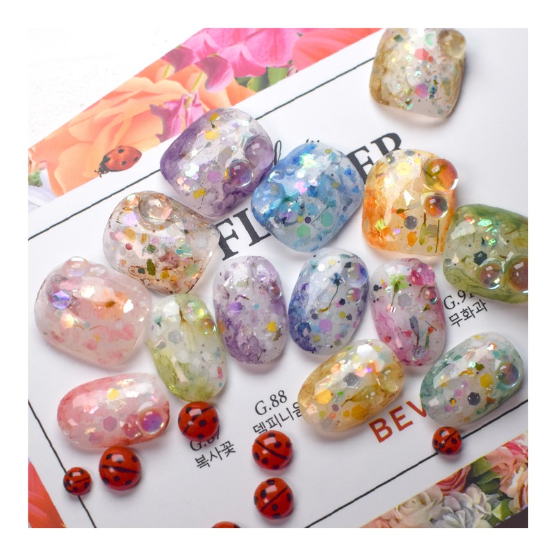 classic nail Vibla I.M. Flower Fresh Flower Glitter Gel +