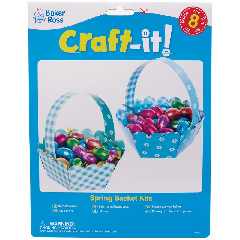 Baker Ross Spring Basket Kits - Pack of 8, Easter
