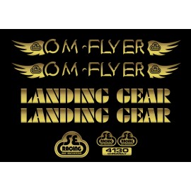 SE Racing "OM FLYER" decal set - SHINY GOLD/BLACK (from SE Racing)