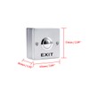 Push to Exit Button for Door Access Control System Zinc